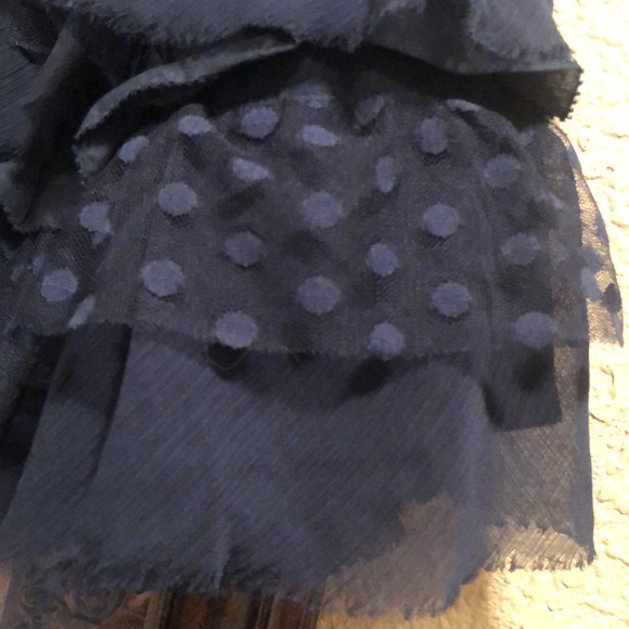 NWT HTF Rare Vintage Hollister Navy Blue ruffled tiered skirt. Beautiful details - Picture 2 of 12